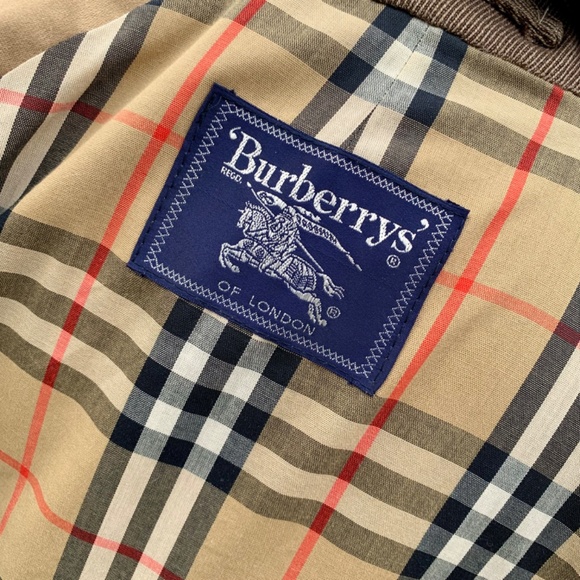 Burberry Brown Wool Gaberdine Womens Long Coat M/L Plaid Liner Excellent Gift - Picture 8 of 15